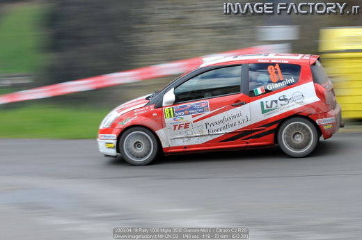 2008-04-19 Rally 1000 Miglia 0530 Giannini-Michi  - Citroen C2 R2B